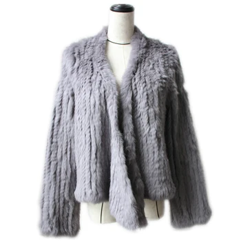 2021 Nové Zimné Jeseň Ženy, Skutočné Kožušinový Kabát Žena Pletené Králik Kabáty Bundy Bežné Hrubé Teplé Módne Tenký Kabát Oblečenie