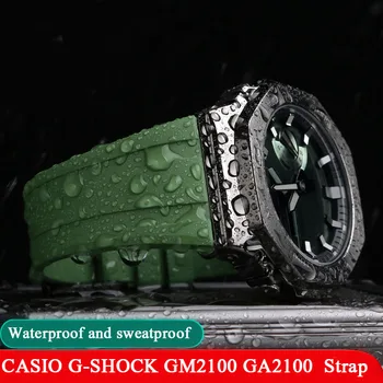 GA-2100 GA-2110 Gumy Športové Watchbands Upravené Popruh Pre Casio G-SHOCK GM-5600 GA2100 GM2110 Série Silikónové Hodinky, Náramok
