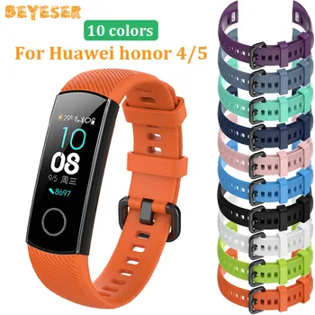 Pre Huawei Honor 4 5 Mäkké Silikónové hodinky band náramok Náhrada Za Honor 4 5 hodinky popruhy watchband Náramok 0