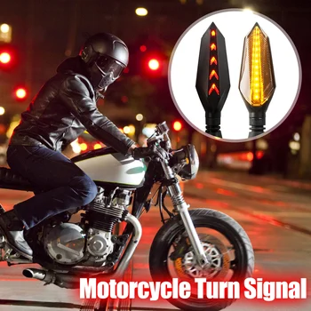 1 Pár Univerzálne Motocyklové LED smerovku Svetlo Tečúcej Vody, Bliká Indikátor Sekvenčného Chvost Spustený Lampa Blinker Flasher