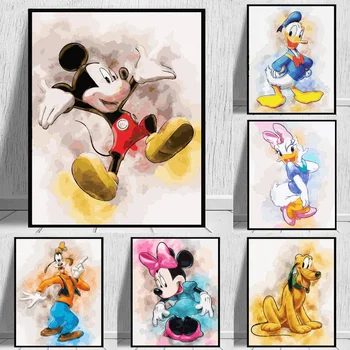 Disney Diamond Maľovanie Auta Cartoon Mickey Mouse, káčer Donald Umenie 5D HOBBY Hobby Výšivky Plný Vrták Mozaiky Darček Domáce Dekorácie
