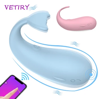Nohavičky Vibrátor Stimulátor Klitorisu APP Vibrátor Bezdrôtové Bluetooth Ovládanie Veľryba Tvar Vibračné Vajíčko G Mieste Sexuálne Hračky pre Ženy