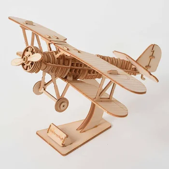 Drevené 3D Puzzle Lietadlo Auto Animal Model Hračky Pre Deti, Rezanie Laserom Vzdelávacie Montáž Obrazová Výzdoba Dropshipping