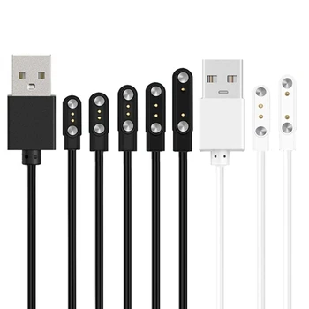 2 Pin Silné Magnetické nabíjacieho Kábla Nabíjanie Line Lano pre Smart Hodinky Univerzálny USB Nabíjací Kábel, Držiak Napájacieho Adaptéra Base