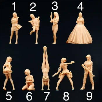 1:64 Nevesta V Svadobné Šaty, Model Miniatúrny Obrázok Krásnej Ženy, Roztomilý Dievča Je Potrebné Farebné Sami Číslo 005