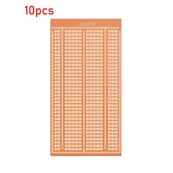 10PCS 5 × 10E CM 5x10cm Veľkoobchod Univerzálny Solderless PCB Test Breadboard Medi Prototyp Papier Pocínovaného Plechu Spoločné otvory urob si sám