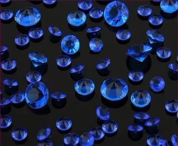 Doprava zadarmo 1000 ks / veľa 8mm Akryl Royal Blue Diamond Tabuľka Scatter Konfety Svadobné Prospech Diamond Konfety a dekorácie