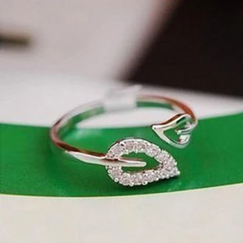 2021 Šterlingov Vysoká Kvalita Striebornej Farbe Infinity List Otvoriť Krúžok Nekonečná Láska Veľkoobchod Prstene Pre Ženy, Najlepší Priateľ Dar Jz150
