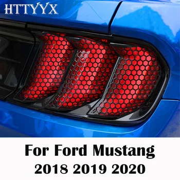 ABS 3D honeycomb zadné svetlo kryt kapota, zadné svetlo nálepky, 6 ks vhodné pre Ford Mustang 2018 2019 2020 auto nálepky;