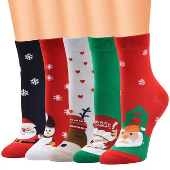 2021 Vianočné Ponožky Halloween Mid-Tube Dámske Bavlnené Ponožky Santa Ponožky Žena pánske Ponožky Poschodí Veľkoobchod Ponožky