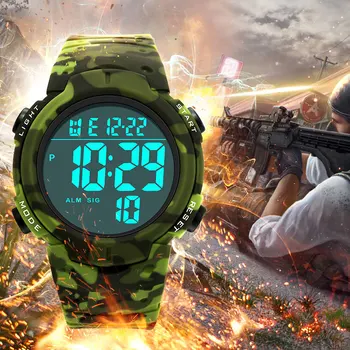SYNOKE Muž Digitálne Hodinky Vojenské Mužov je Veľký Ciferník Hodiniek Led Mužov Luxusné Športové Nepremokavé náramkové hodinky Pre Mužov Alarm Relgio 2022