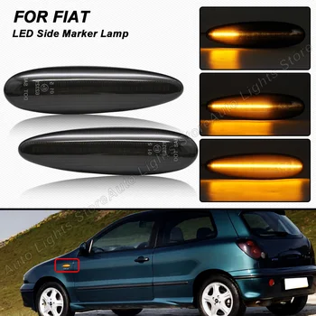 Pre Fiat Palio Strada Broavo Brava Marea Albea 2KS Dymu Objektív Dynamické Tečie LED Zase Signál Bočné Obrysové Svetlá Blinker Lampy