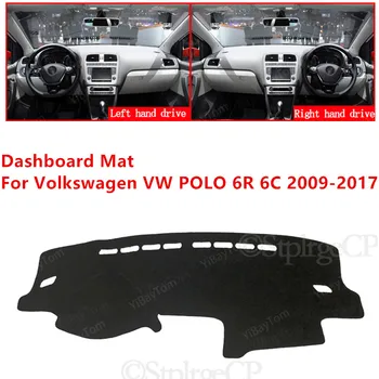 Pre Volkswagen VW POLO 6R 2009-2017 5 MK5 Anti-slip Auto Panel Kryt Mat slnečník Pad Prístrojový Panel Koberce Príslušenstvo