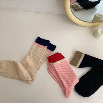 Farby Zodpovedajúce Ponožky Módne Socken Ženské Módne Jednoduché Bavlnené Ponožky Ponožky Ženy