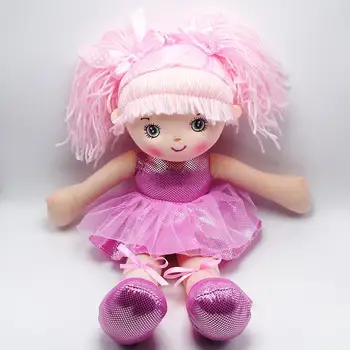 Mäkké, módne dievčatá mini bábiky, plyšové a plnené Čipky šaty dievčatá, hračky narodeninám baby girl je prvá bábika mini 45 CM