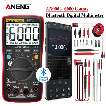 ANENG AN9002 Bluetooth Digitálny Multimeter 6000 Počíta Profesionálne MultimetroTrue RMS AC/DC Prúd Napätie Tester Auto-Rozsah