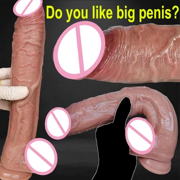 Pleti Pocit, Mäkké Skutočné Obrovské Dildo prísavky Dlho Penis Análny Plug sexuálnu Hračku pre Mužov, Ženy Lesbičky Masturbators Double Big Hrubý Penis