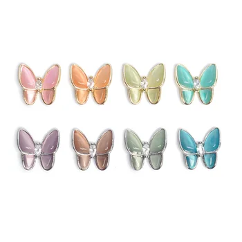 10Pcs Vysokej Kvality Zirkón Japonskej Série Mačacie Oko Motýľ na Nechty, Farebné Šperky DIY Nechtov Umelecké Dekorácie, Doplnky 0