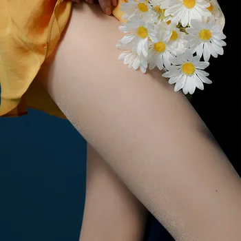0D pearlescent bezšvové nohavice 360-stupeň traceless ultra-tenké sexy lesklý hodváb trblietavé priehľadné pančuchové nohavice na prsty