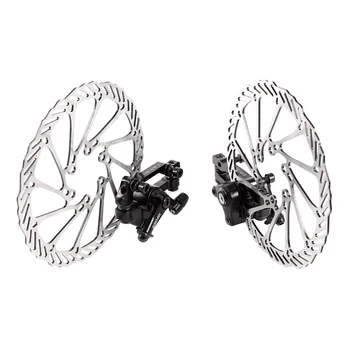 1 Pár MTB Mechanické Bicykli Kotúčové Brzdy Vpredu & Vzadu Disku Rotora Brzdový Kit pre Horské Bicykle, Cestné Bicykle(Náhodnú Veľkosť) 0