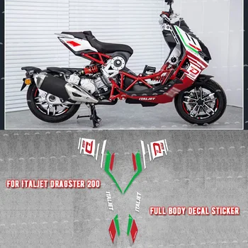 Pre Italjet Dragster 200 2021 2022 Motocykel Full Auto Malé Vytiahnuť Kvet Nepremokavé Verzia Kvet Odtlačkový Úprava Nálepky