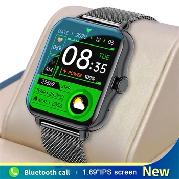 2021 Nové Bluetooth Hovor Smart Hodinky Muži Ženy Smartwatch EKG Fitness Tracker Nepremokavé 1.69 Palcový Dotykový Displej Pre Android iOS