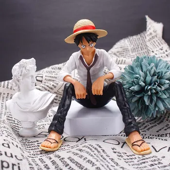 12 cm Model Dekorácie, Hračky Jeden Kus Akčné Figúrky Luff Sedí držanie tela Dekorácie PVC Anime Model Bábiky Hračky