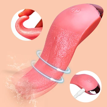 Análny Klitorálny Stimulátor Jazyk Lízanie Vibrátor pre Ženy Klitoris Dospelých, Sexuálne Hračky pre Ženy Nabíjateľná Bradavky Ženy Masturbator