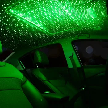 Mini LED Auto Strechy Star Nočné Svetlo Projektora Atmosféru Galaxy Lampa USB Dekoratívne Nastaviteľné pre Auto Strecha Strop Miestnosti Dekor