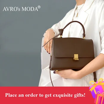 AVRO je MODA Fashion Bežné Kabelky Tašky cez Rameno Pre Ženy 2023Ladies Luxusné Dizajnér Retro pravej Kože Crossbody Klapka Taška
