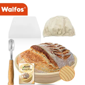 WALFOS Prírodný Ratan Kvasenie Prútený Kôš Krajiny Bageta, francúzsky Chlieb Hmotnosť Korektúry Koše Cesto Banneton Koše