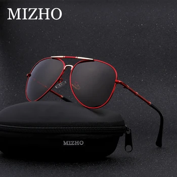 MIZHO Značky Anti-Reflexná Visual Ochrany slnečné Okuliare Pre Mužov Polarizované Medi Rám 25g svetlo Luxusné gafas de sol PILOT
