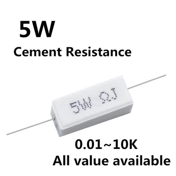 5 ks 5W 0.01 0.05 0.1 0.15 0.2 0.22 0.25 ohm 0.01 R 0.05 R 0.1 R 0.15 R 0.2 R 0.22 R 0.25 R Keramické Cementu Silu Odporu Rezistora 5%