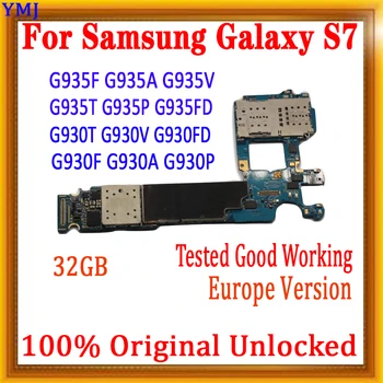 100% Originálne Odomknutý Samsung Galaxy S7 G930F G930FD G935F G930V G935FD Doska S plnou čipy