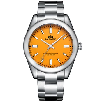 2022 PAULAREIS Pánske Hodinky Top Značky Luxusné Automatická Muži Mechanické hodinky Svetelný Nehrdzavejúcej Ocele Žltá Športové Náramkové hodinky