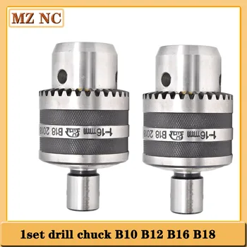 1set B10 B12 B16 B18 Kľúče vŕtať chuck +vnútorné otvor 8 mm -20 mm arbor adaptér hriadeľa motora pripojenie rod sústruh CNC stroj na vŕtanie