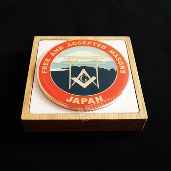 Slobodomurárstva Auto znak Japonsko Fujiyama Odznak Mason Freemason Veľkosti 3