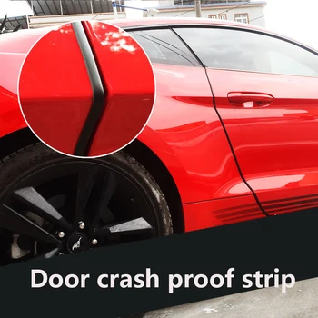 Dvere auta gumené pásy Predné krytom šve tesnenie Strane tela, anti-scratch Priehľadné pásky pre 15-20 Ford Mustang