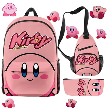 Kawaii Kirby Cartoon Oxford handričkou Batohy Anime Plyšové fanny pack Roztomilý peračník Teenagerov Cestovná Taška Deti k Narodeninám