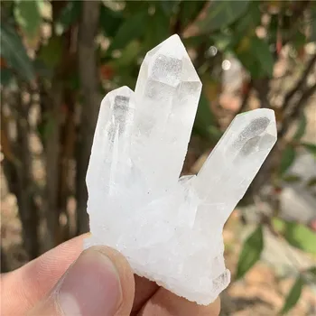 1pcs Prírodný kameň biely crystal clear kremeň Klastra Energie ozdoby Biela quartz klastra Crystal Minerálne Vzor