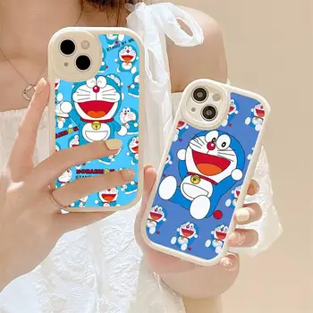 Doraemon Telefón puzdro Pre iPhone 14 Plus 13 12 11 Pro Max Mini X XS XR Mäkké Silikónové Biely Kryt