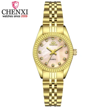 CHENXI Módne Ženy Sledujte najlepšie Luxusné Značky Zlatý Quartz Dámske Elegantné Ženy Hodinky Vodotesné Malé Ženské Náramkové Hodinky 0