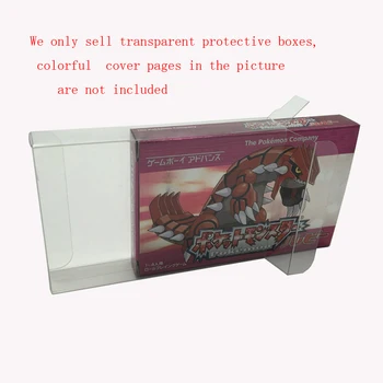 Jasné, transparentné okno Pre GBA Japonsku verziu JP hra karty farieb plastových PET Protector zber skladovanie ochranné pole