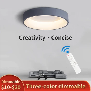 LED Stropné svietidlo Moderného Diaľkové Ovládanie Kolo Lampa Pre Domáce Obývacia Izba, Spálňa Povrchovú montáž Osvetlenia Zariadenie RC Stmievateľné