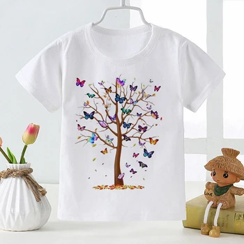 Deti Dievča, T Shirt Letné Baby Magic Tree Topy Batoľa Tees Oblečenie pre Deti, Oblečenie Kreslené tričká Krátky Rukáv Bežné Nosenie