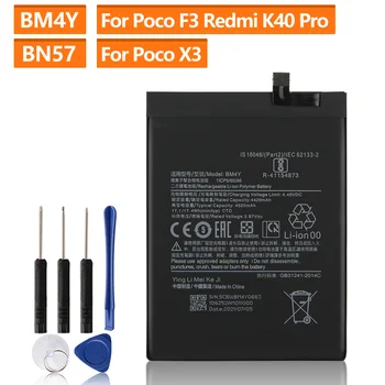 Náhradné Batérie Pre Xiao Poco X3 F3 Redmi K40 Pro+ K40 Pro BM4Y Nabíjateľnú Batériu Telefónu