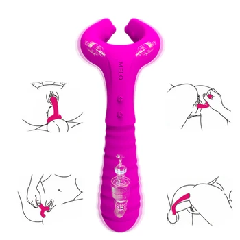 G-Spot Králik 3 Motory Dildo Vibrátor Dospelých, Sexuálne Hračky, Silikónové Klitorisu Pošvy Stimulátor bradavky Masér Sex hračka pre Páry