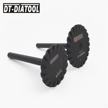 DT-DIATOOL 2 ks Dia 30 mm/40 mm Hot Stlačené Diamond Turbo Mini Rezanie Disk Rezbárstvo Pílové listy S Drieku 6 mm Rytie Pílové listy