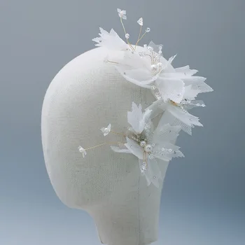 Crystal Priadza Kvet headpiece ženy, dievčatá strana vlasy nosenie nevesty Svadobné Doplnky do Vlasov