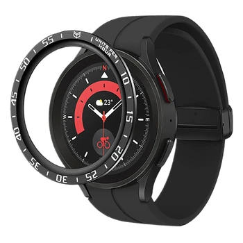 Oceľový Rám obal Pre Samsung Galaxy Watch 5 pro Rámu Krúžky Lepidlo Proti Poškriabaniu Kovový Kryt Ochranný Watch 5 Pro Príslušenstvo